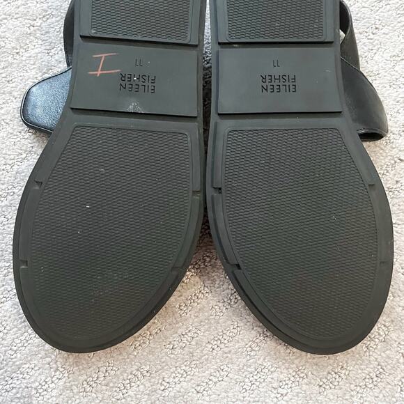 Eileen Fisher Dash Leather Wedge Sandals Size 11 Slingback Vacation Resort Boho - Picture 14 of 16